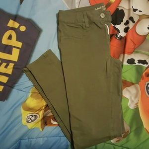Olive green jeggings